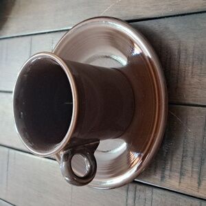 Chocolate Fiestaware Salad Plate And Mug